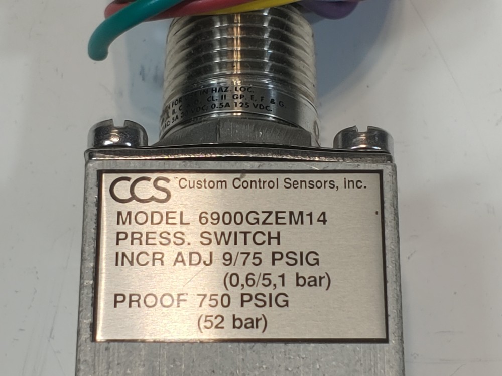CCS Adjustable Pressure Switch 6900GZEM14