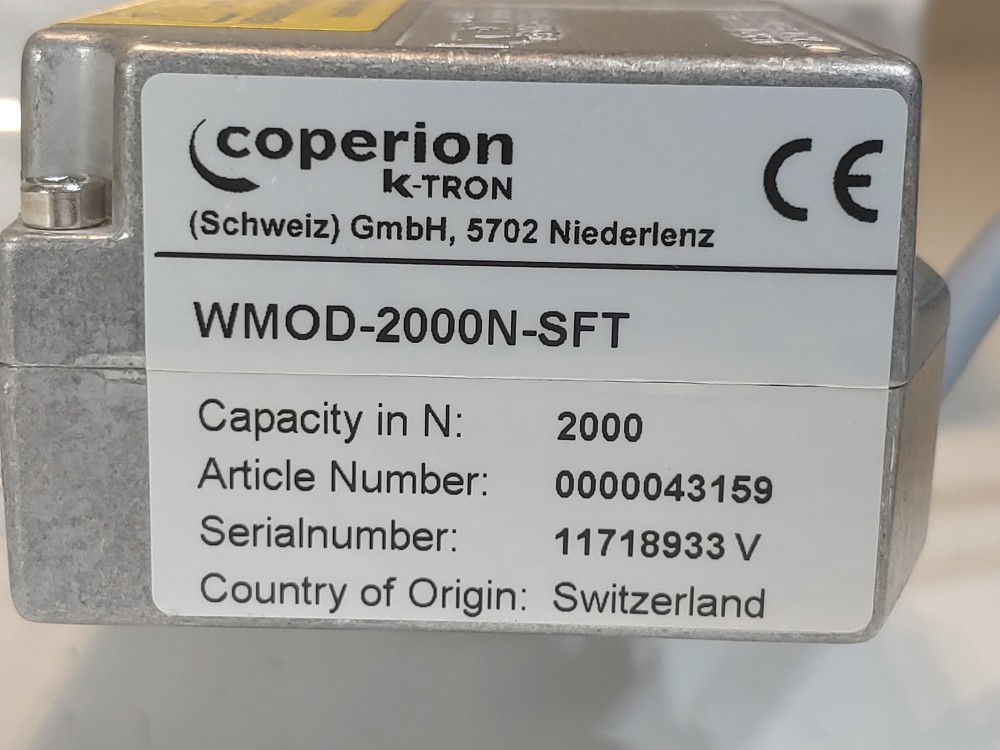 Coperion K-Tron WM0D-2000N SFT Smart Force Transducer Load Cell