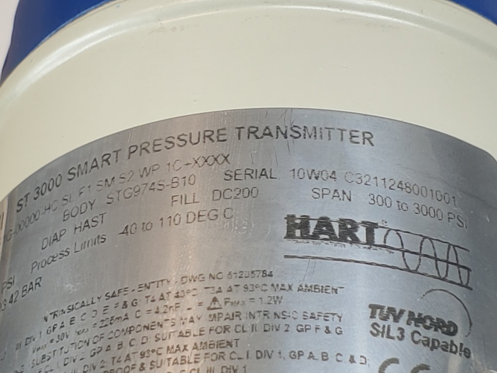 Honeywell ST 3000 Smart Pressure Dual Head Transmitter STG974-F1G-00000-HC, SL
