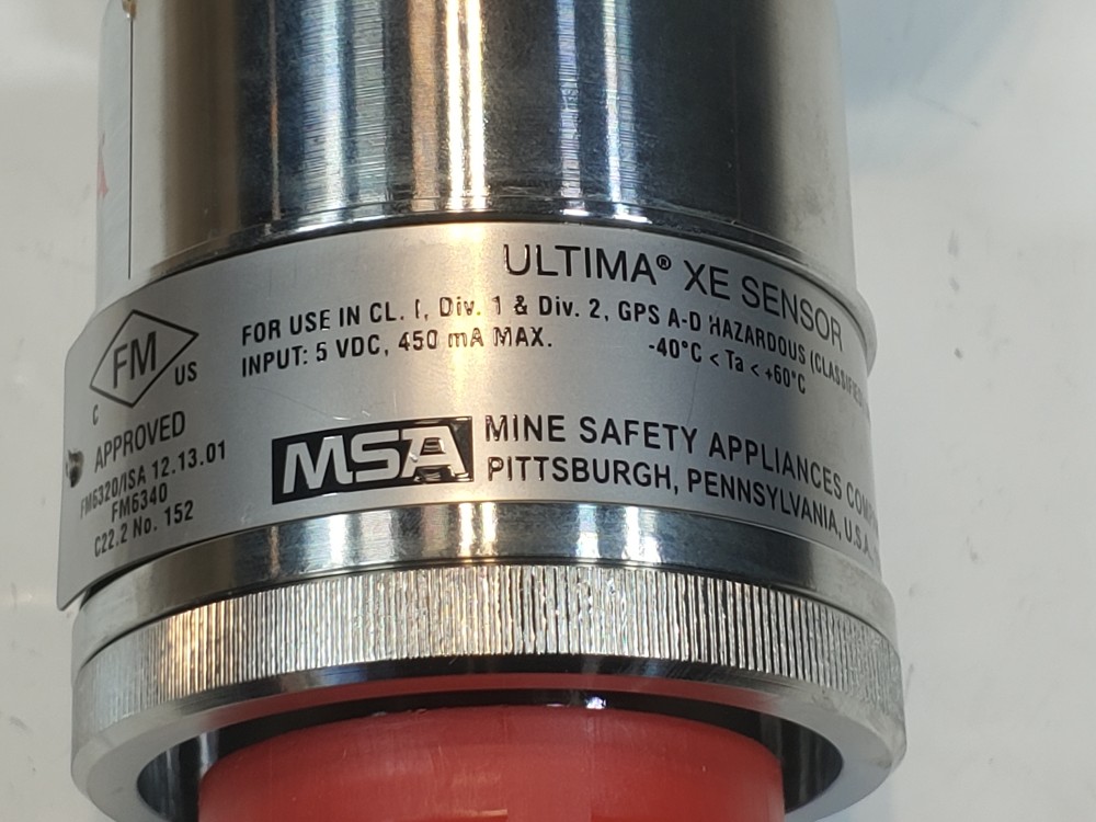MSA Ultima X Series Remote Gas Sensor Model#: A-ULTIMAX-XP-E-11-F-3-D0000--0-0-C