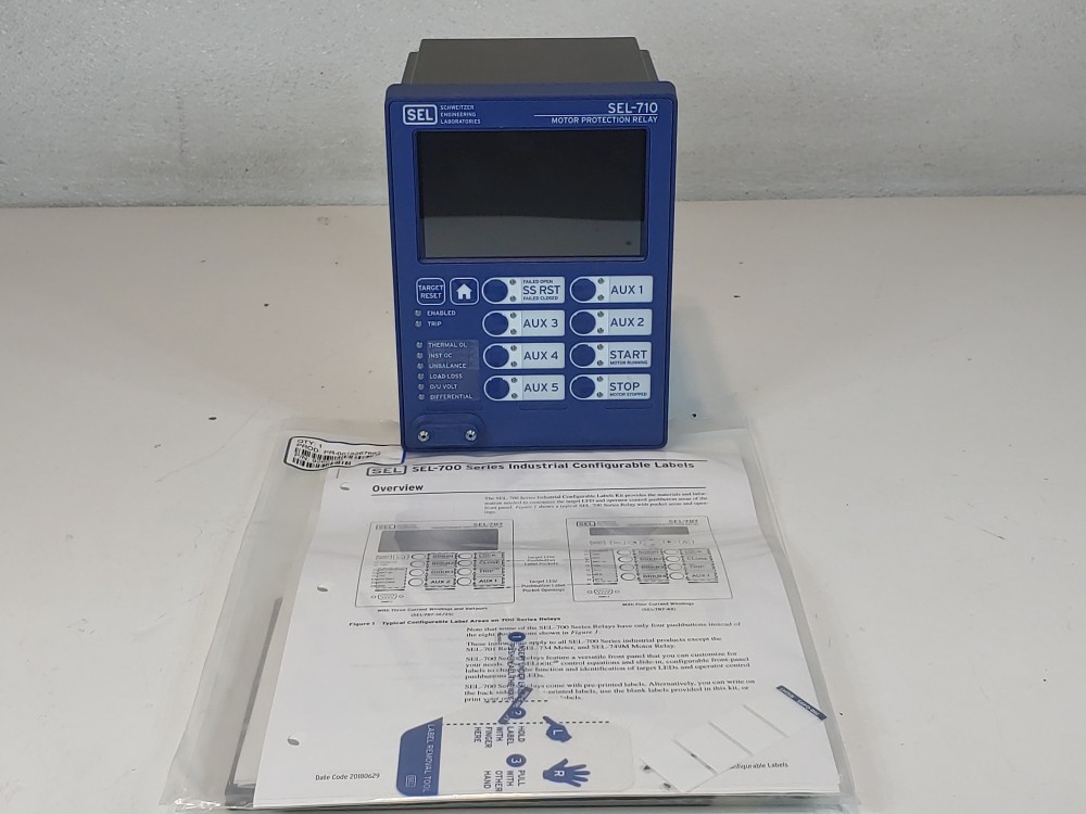 SEL-710-5 Motor Protection Relay P/N: 071050E1ABA9X7485A611