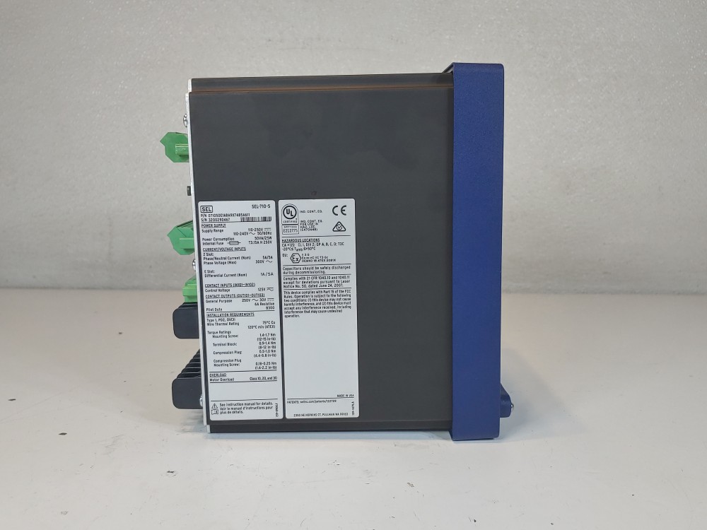 SEL-710-5 Motor Protection Relay P/N: 071050E1ABA9X7485A611