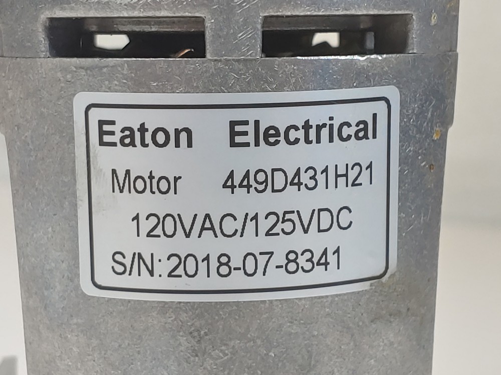 Eaton Electrical Motor 449D431H21 / 120VAC / 125 VDC
