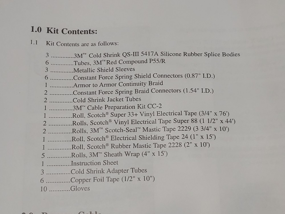 3M 5777A-MT QS-III 3 Conductor Splice Kit - P/N: 7100006809