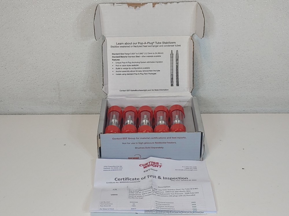 Curtiss-Wright V-804-S Pop-A-Plug Tube Plugging System CPI/Perma Kit