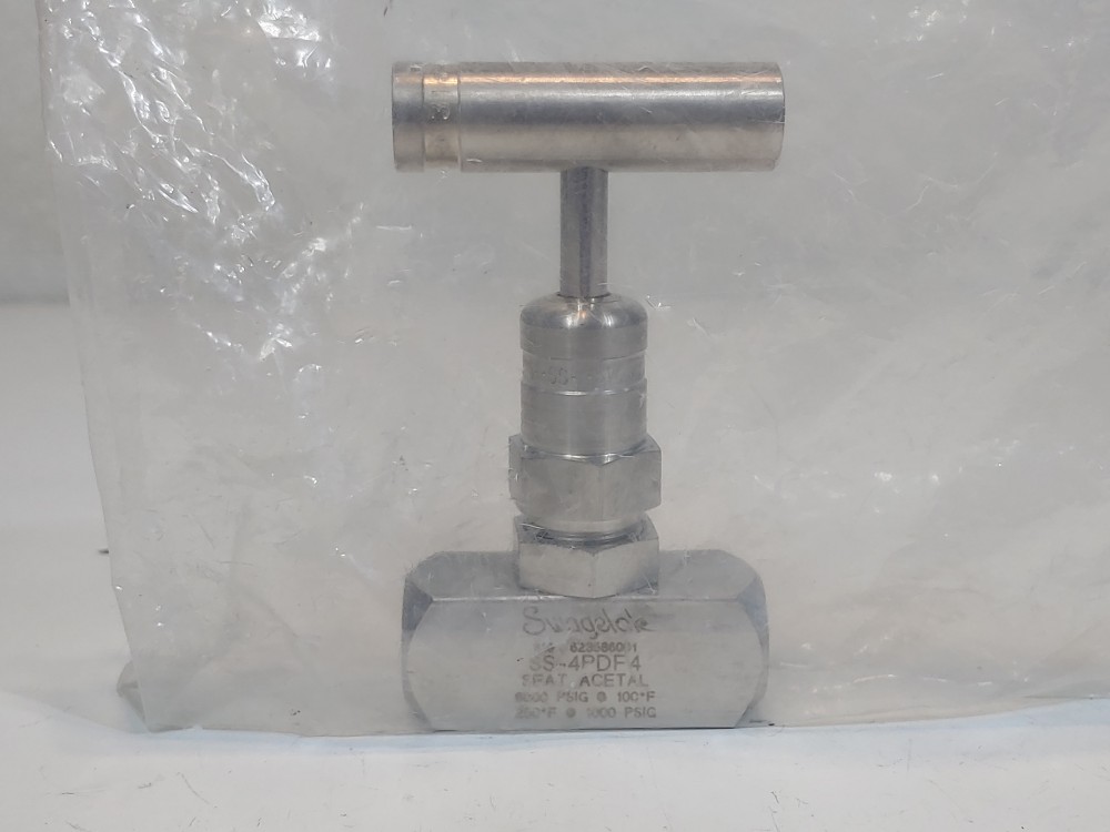 Swagelok SS Rising Plug Screwed Bonnet Needle Valve 1/4" FNPT #SS-4PDF4
