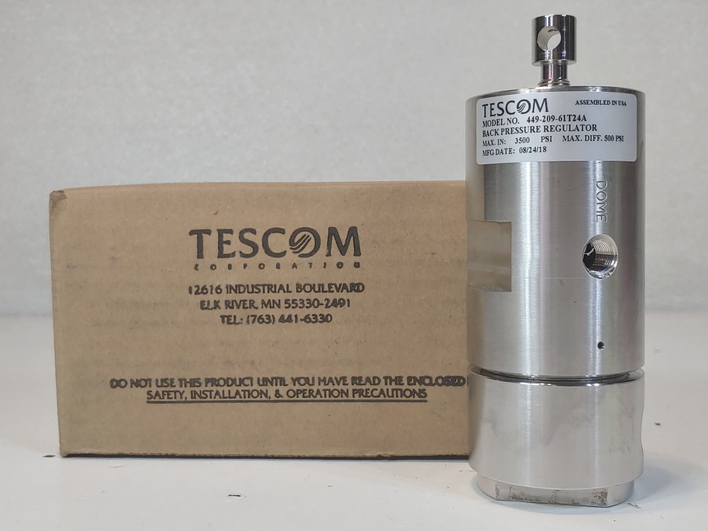 Tescom Back Pressure Regulator Model 449-209-61T24A