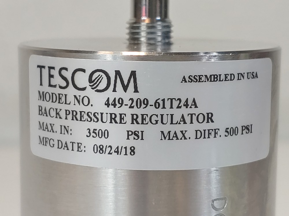 Tescom Back Pressure Regulator Model 449-209-61T24A