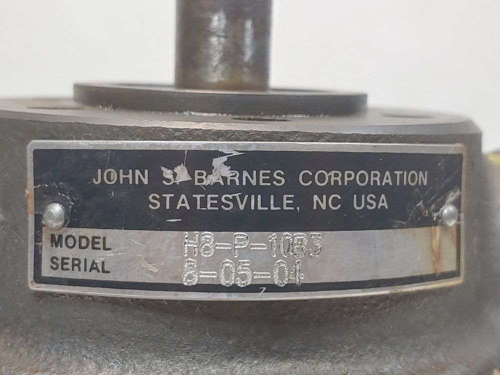 John S Barnes H8-P-10B3 Hydraulic Motor Pump