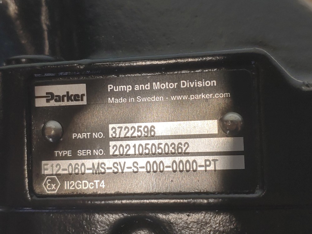 Parker Hydraulic Motor Type F12-060-MS-SV-S-000-0000-PT / PN: 3722596