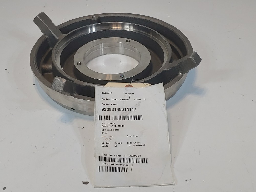 Gould 10" Stuffing Box Cover Part Number 9338-31-4501 Mat'l Code 4117