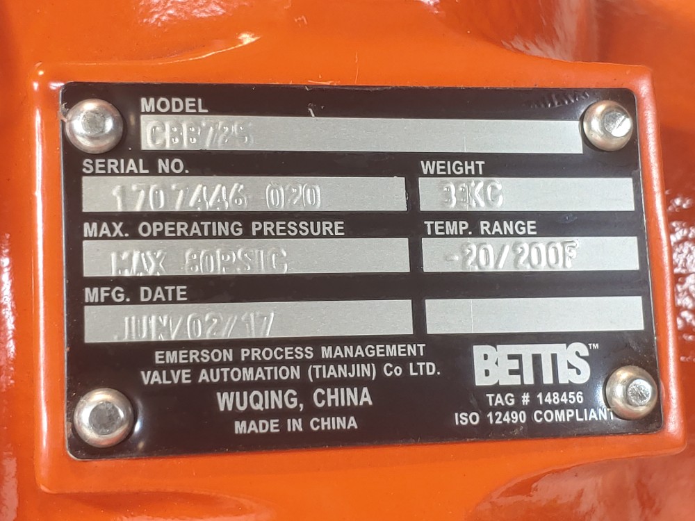 Bettis Double Acting Pneumatic Valve Actuator Model CBB725