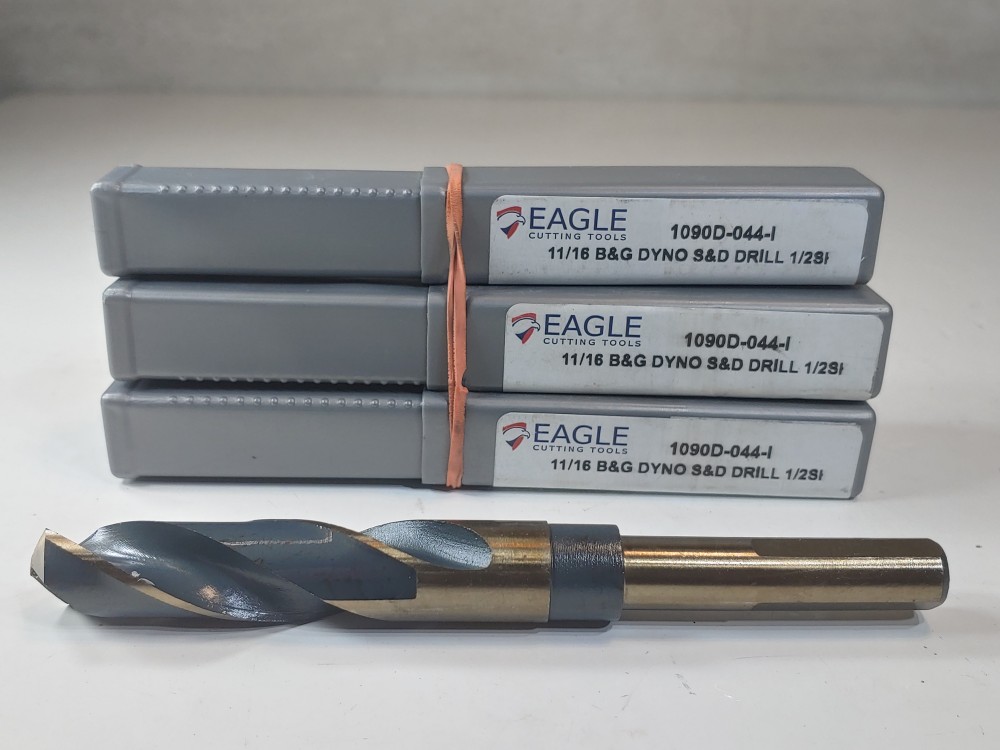 Lot of (5) Eagle Cutting 11/16" Tools S&D Drill Bits with 1/2" Shank 1090D-044-I