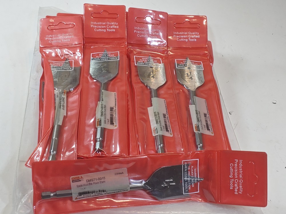 Lot of (50) Drill America 1-1/4 x 6" Power Shank Spade Wood Bits DMS71-0015