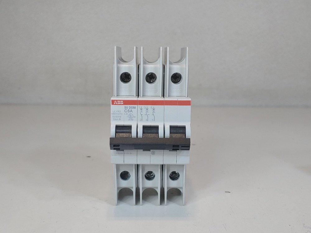 ABB 6A 3-Pole Miniature Circuit Breaker Type SU 203M-C6