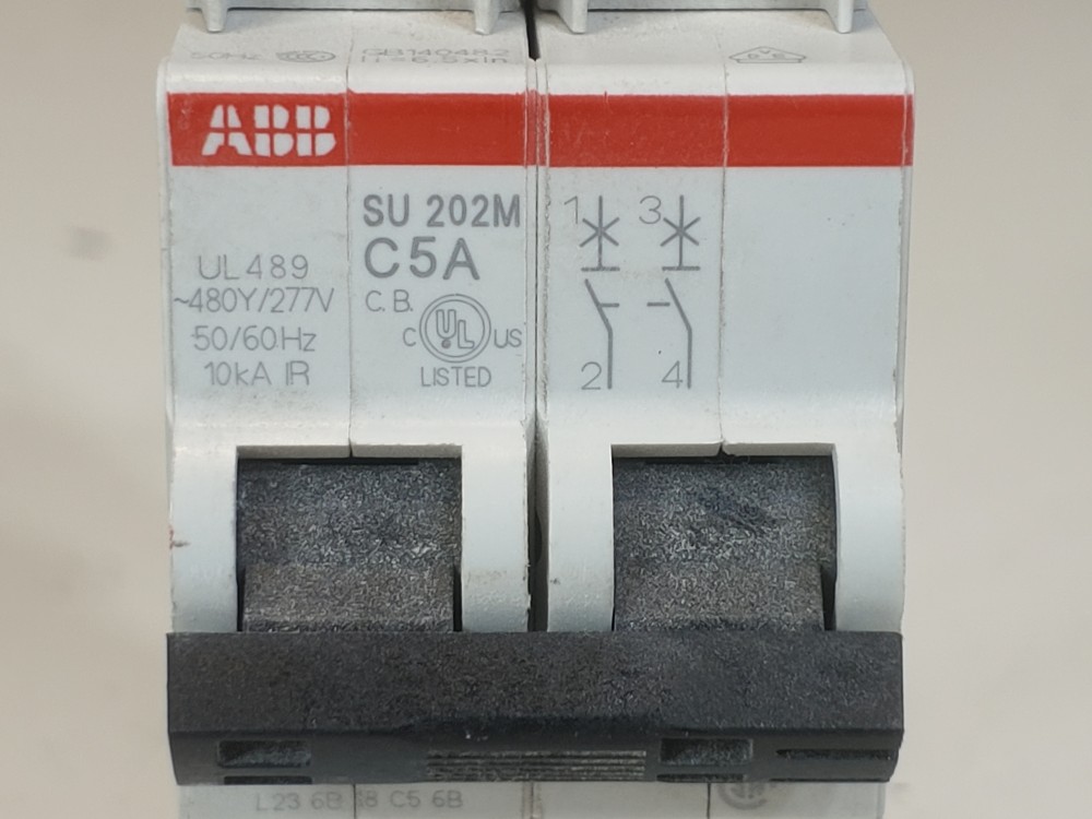 ABB 5 Amp 2-Pole Miniature Circuit Breaker SU 202M