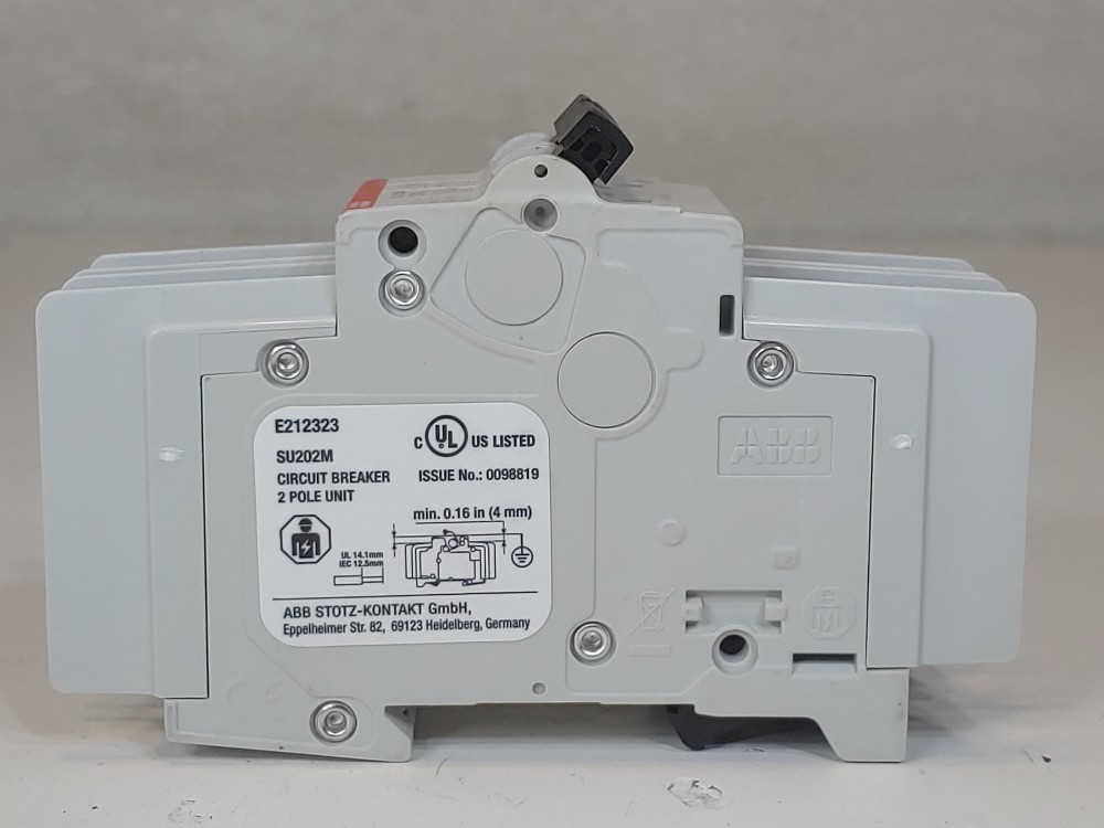 ABB 8 Amp 2-Pole Miniature Circuit Breaker Type SU 202M-C8