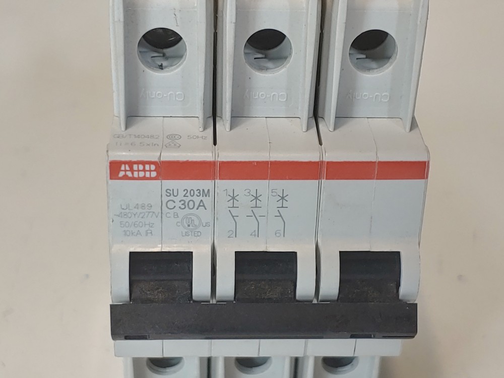 ABB 30 Amp 3-Pole Miniature Circuit Breaker Type SU 203M-C30