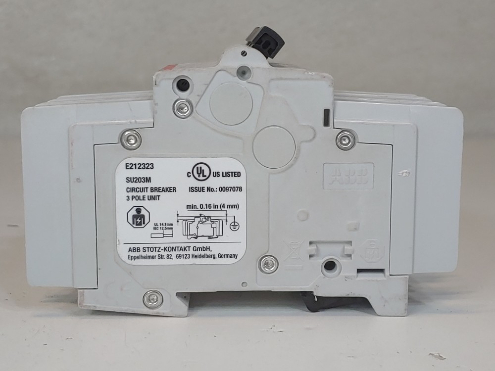 ABB 30 Amp 3-Pole Miniature Circuit Breaker Type SU 203M-C30