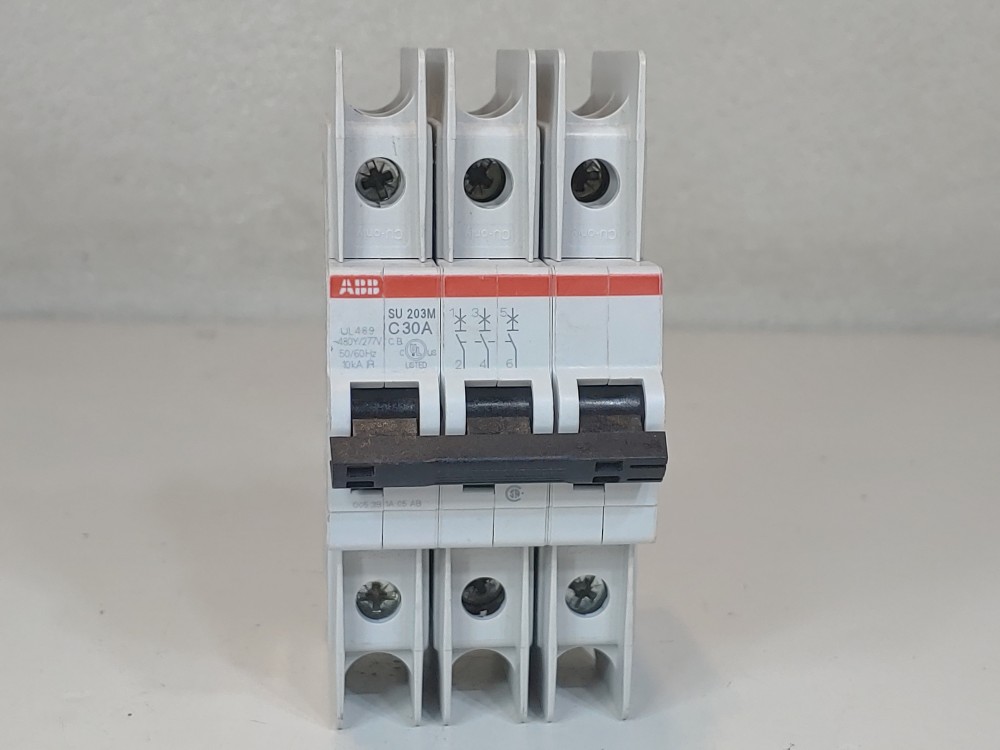 ABB 30 Amp 3-Pole Miniature Circuit Breaker Type SU 203M-C30