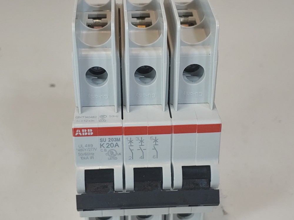 ABB 20 Amp 3-Pole Miniature Circuit Breaker Type SU 203M-K20