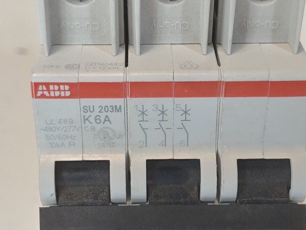 ABB 6 Amp 2-Pole Miniature Circuit Breaker Type SU 203M-K6