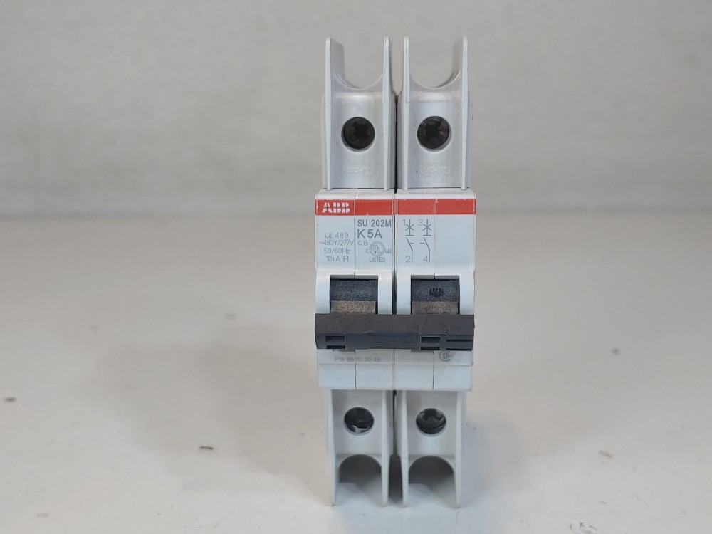 ABB 5 Amp 2-Pole Miniature Circuit Breaker Type SU 202M-K5