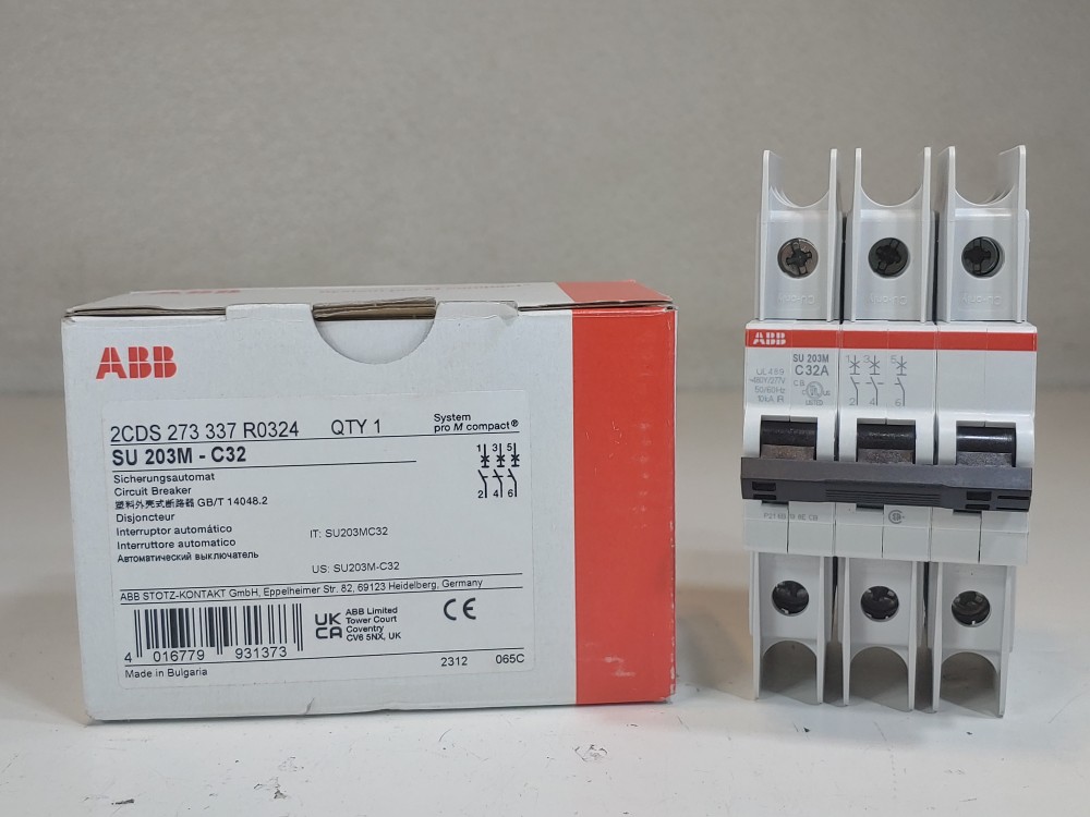 ABB 32 Amp 3-Pole Miniature Circuit Breaker Type SU 203M-C32