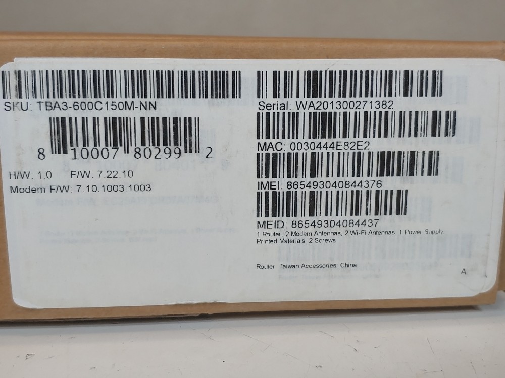 Cradlepoint IBR600C Cat 4 Router Part Number IBR600C-150M-D