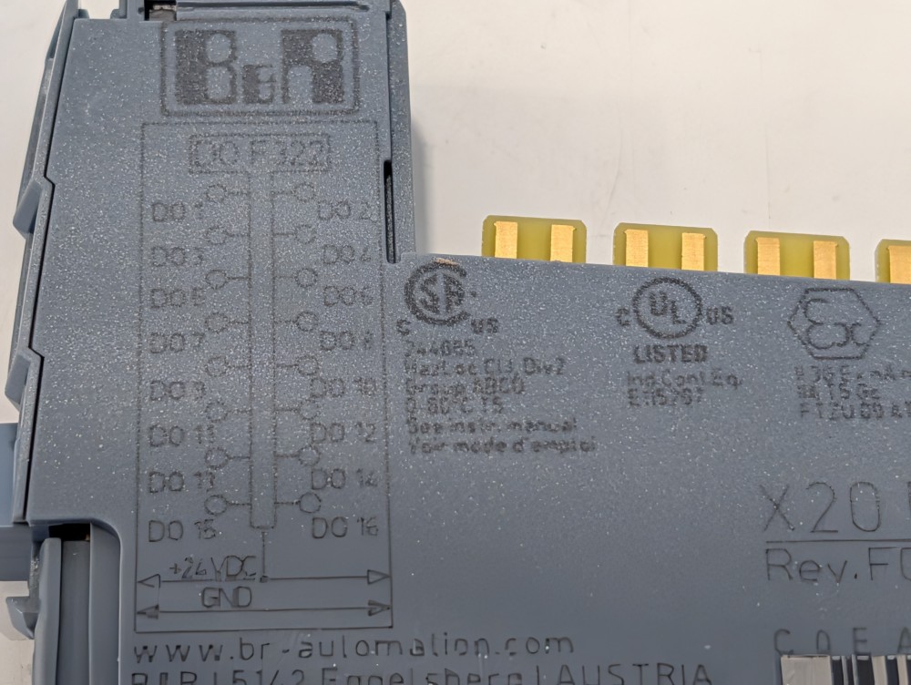 B&R Automation PLC Output Module X20 D0 F322 Rev. F0