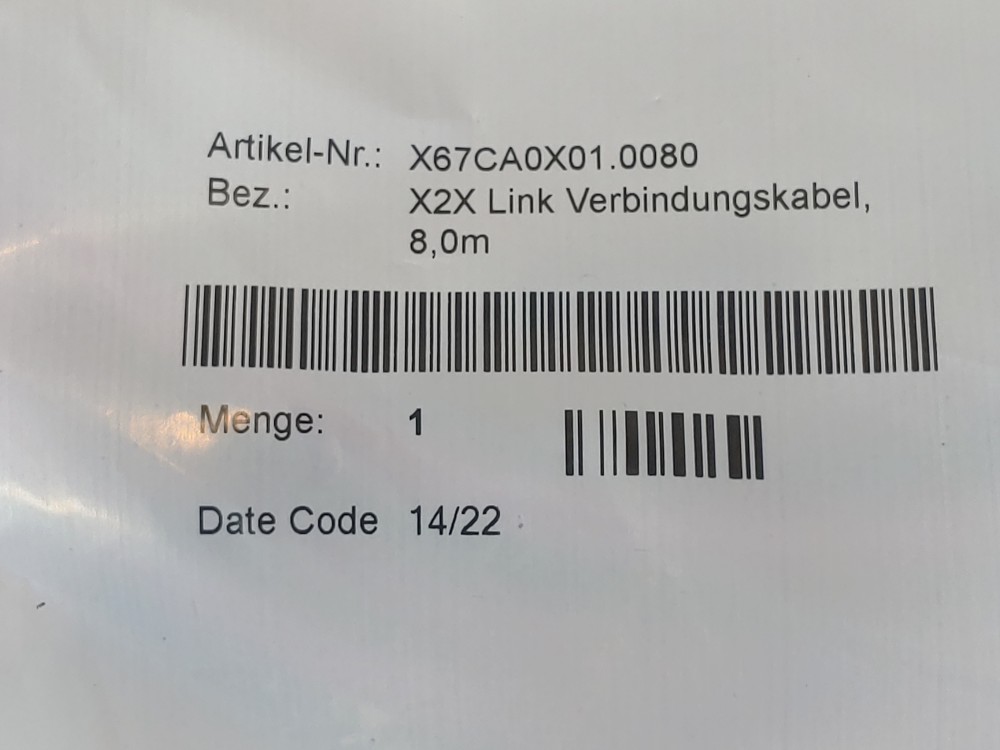 B&R X67CA0X01.0080 Link Connecting Cable 0.8m