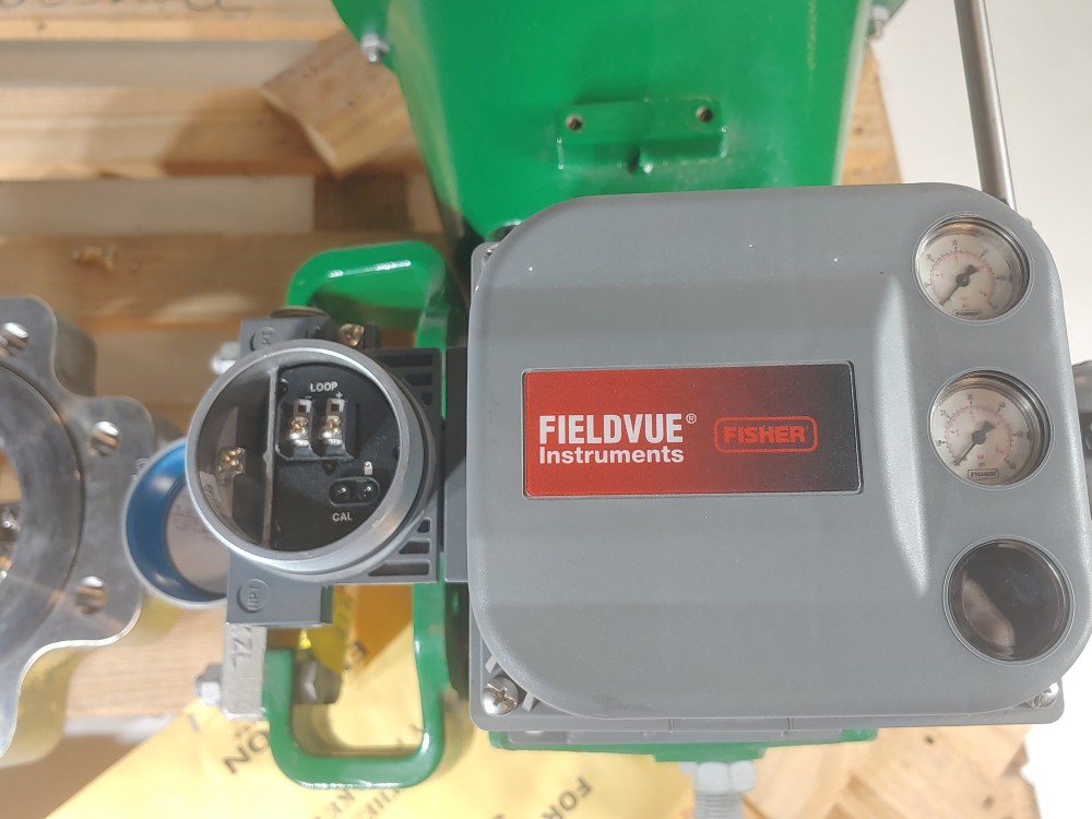 Fisher 4" 150# CF3M 484CV/418KV Actuated Butterfly Valve w/ DVC6200 Positioner 