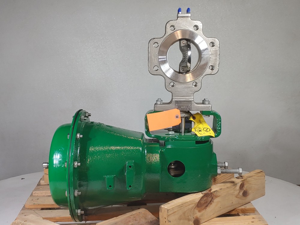 Fisher 4" 150# CF3M 484CV/418KV Actuated Butterfly Valve w/ DVC6200 Positioner 