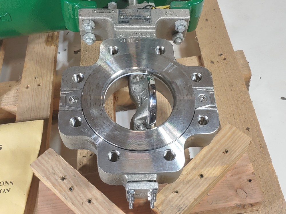 Fisher 4" 150# CF3M 484CV/418KV Actuated Butterfly Valve w/ DVC6200 Positioner 