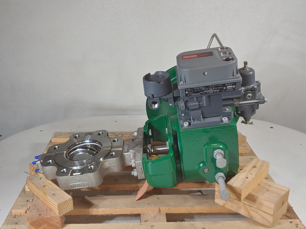 Fisher 4" 150# CF3M 484CV/418KV Actuated Butterfly Valve w/ DVC6200 Positioner 