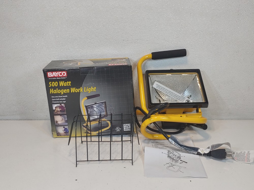 Bayco SL-1002 Halogen Work Light 500 Watts