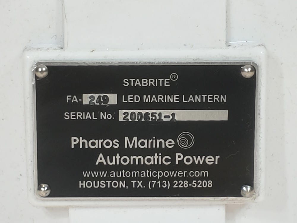 Stabrite FA-249 Pharos Marine Automatic Power LED Marine Lantern w/ Red Lens