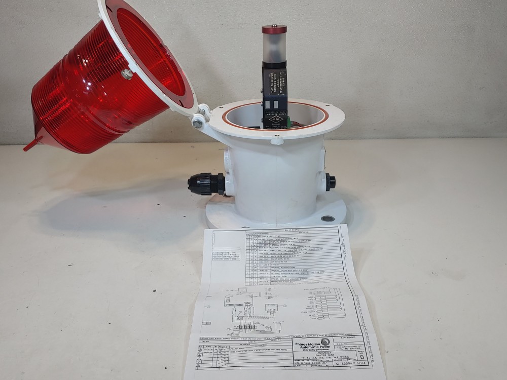Stabrite FA-249 Pharos Marine Automatic Power LED Marine Lantern w/ Red Lens