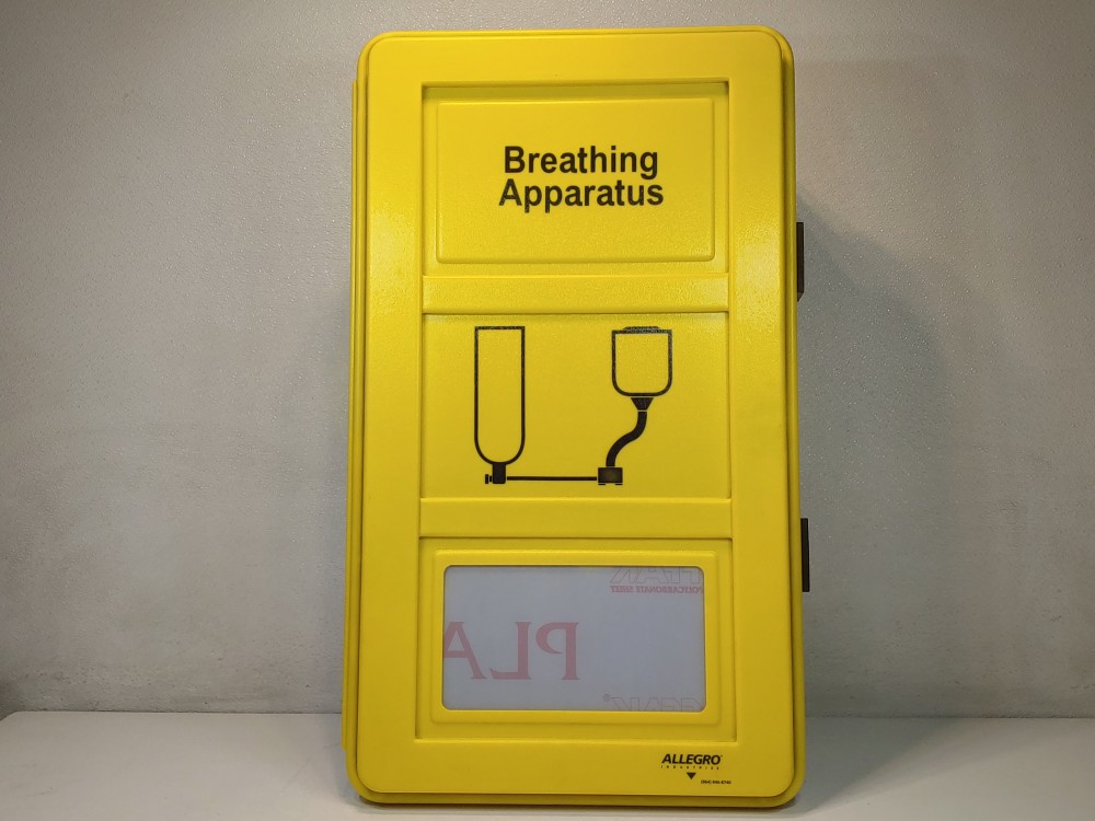 Allegro 4100 SCBA Wall Cabinet Case Plastic Black/Yellow