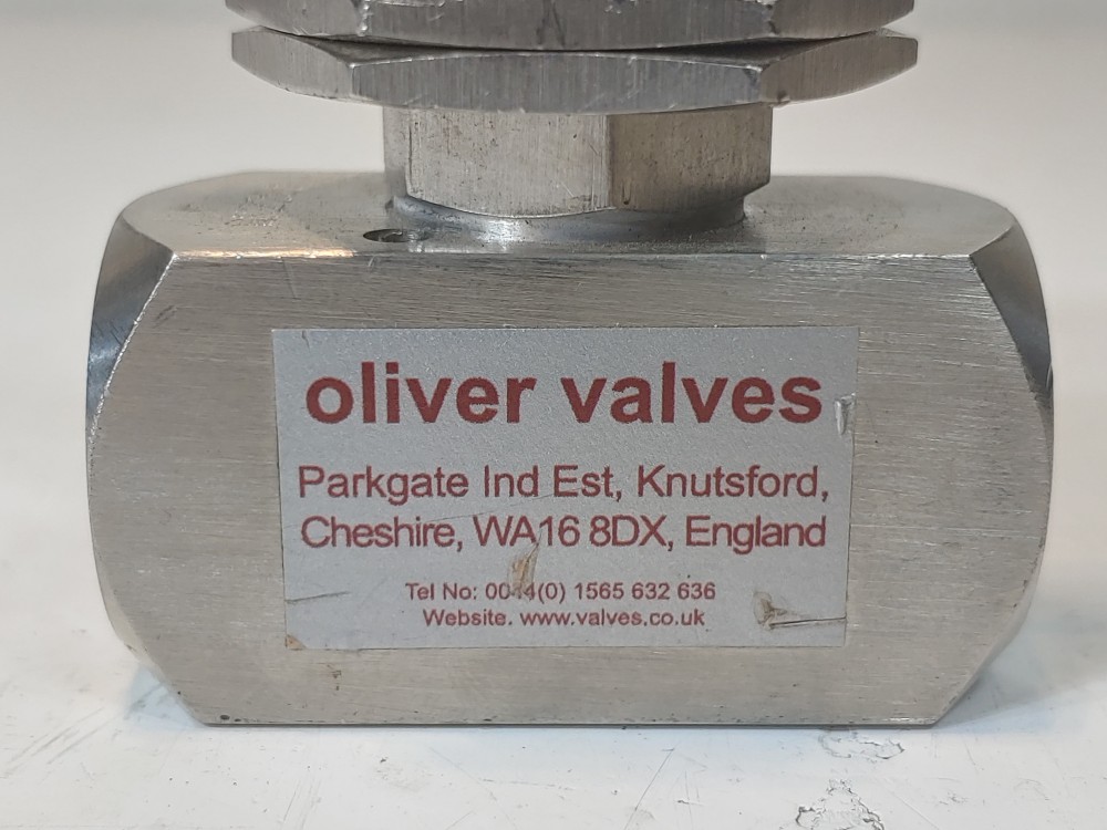 Oliver 1/4" NPT 10000 PSI 316SS Needle Valve F25S/HP/NA/PM