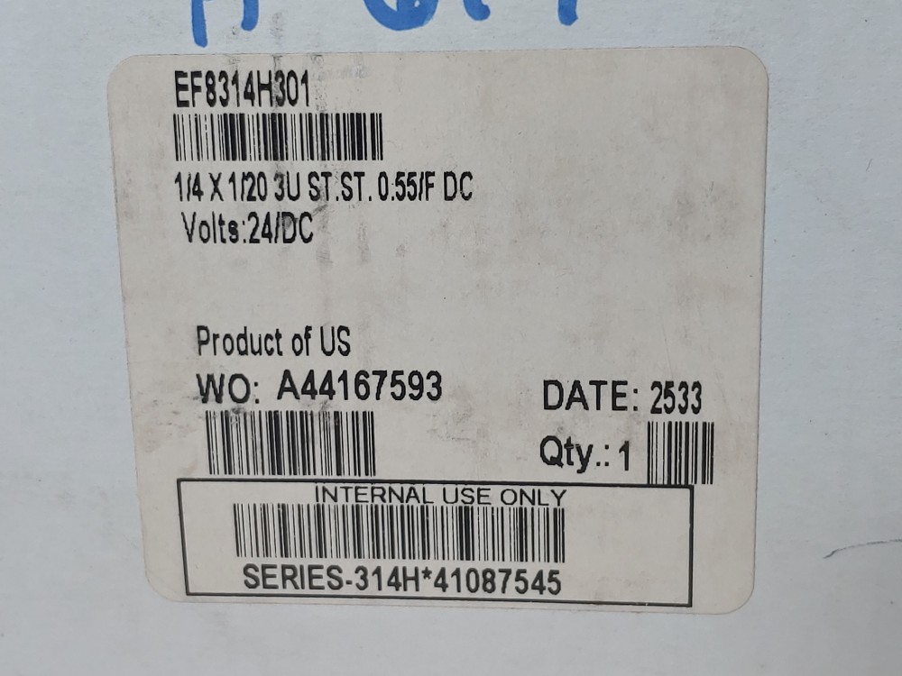 Asco 2-Way 24V Solenoid Valve EF8003H304 / EF8314H301