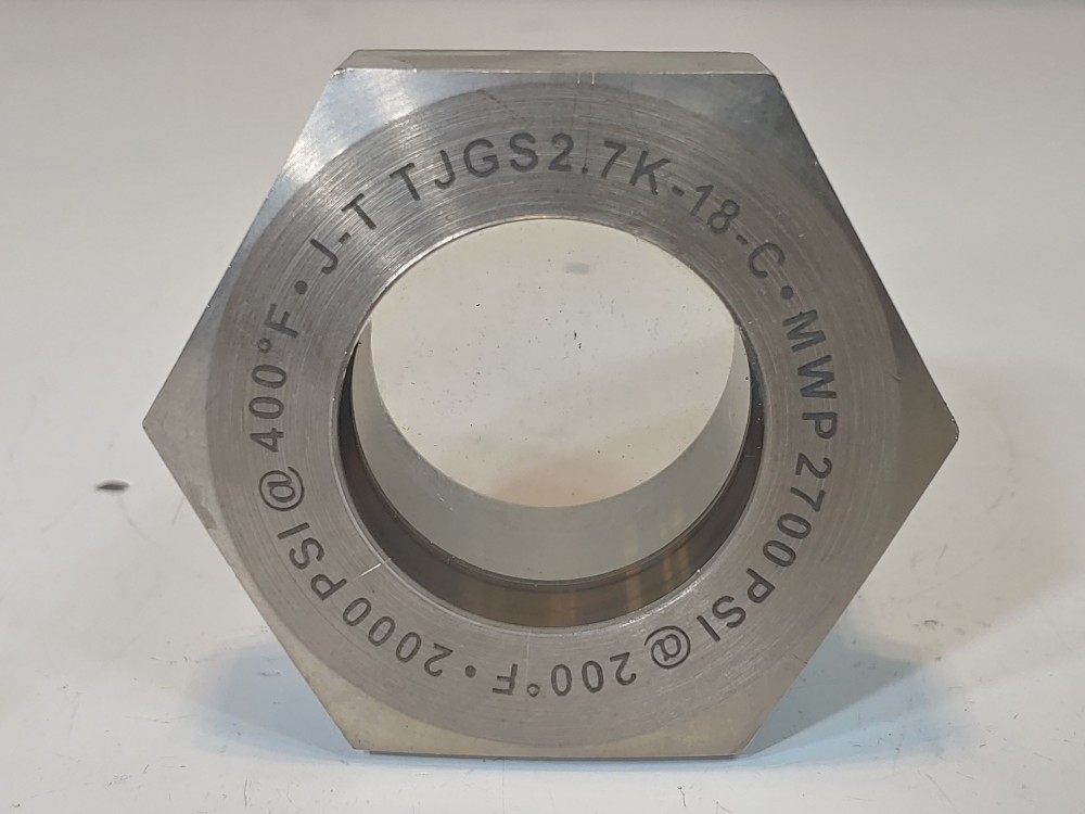 Oil Level Sight Glass 2"  J-T TJGS2.7K-18-C MWP 2700PSI @ 200°F