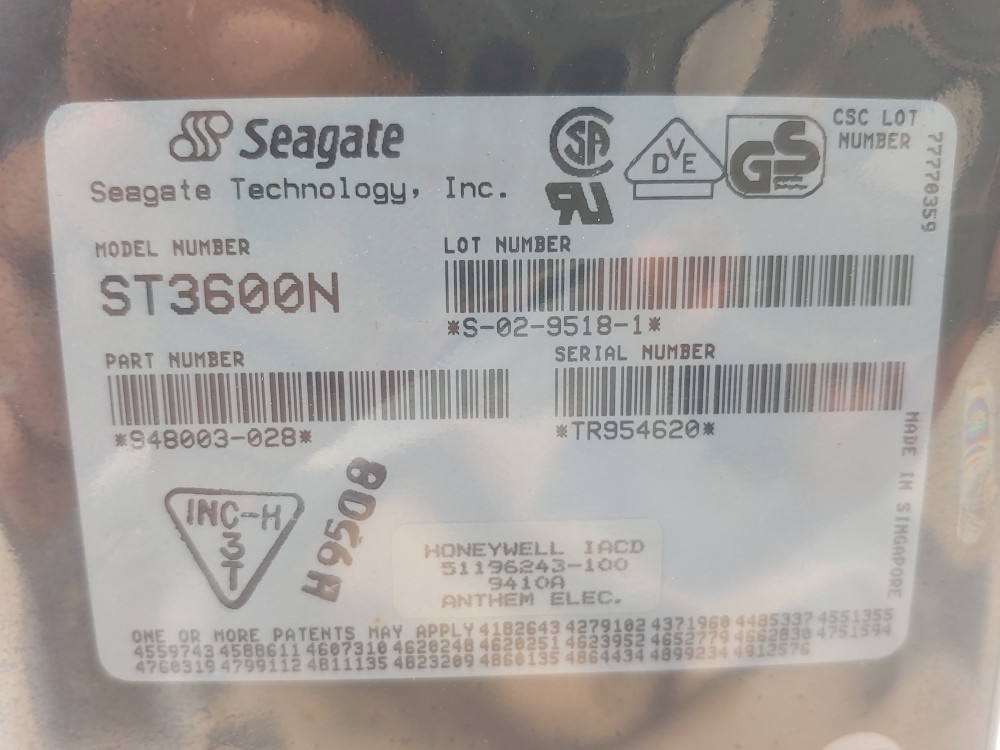 Seagate ST3600N 3.5" 50-pin SCSI Hard Drive 