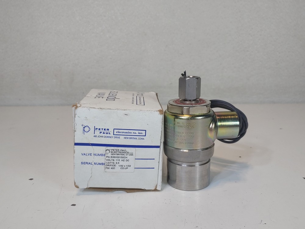 Peter Paul  1/4" Solenoid Valve 115 VDC  Model E26X00150CH 