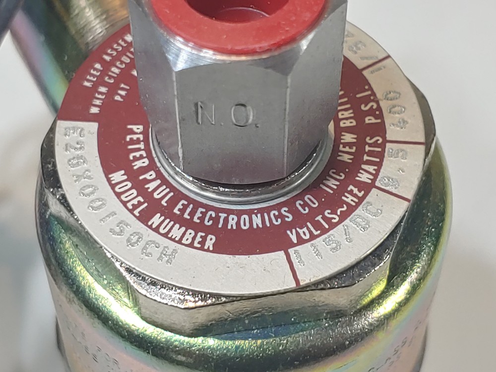 Peter Paul  1/4" Solenoid Valve 115 VDC  Model E26X00150CH 