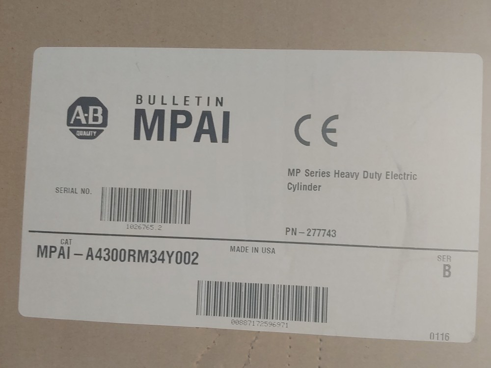 Allen Bradley AC Servo Linear Actuator MPAI-A4300RM34Y002