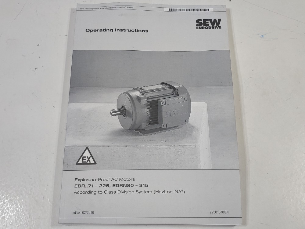 Sew Eurodrive Gearbox Type: RX87 EDRN100LM4/CID2/TF w/ 3.0 S1HP Motor