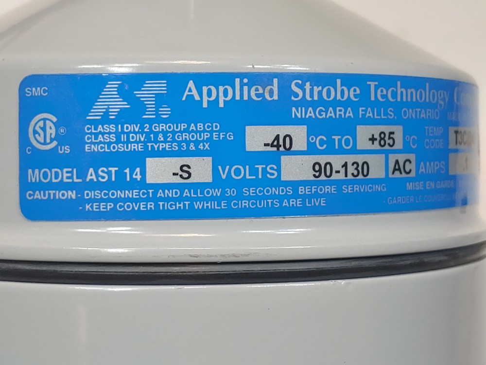 Applied Hazardous Location  AST 14 S Amber Strobe Light C1D2, N4