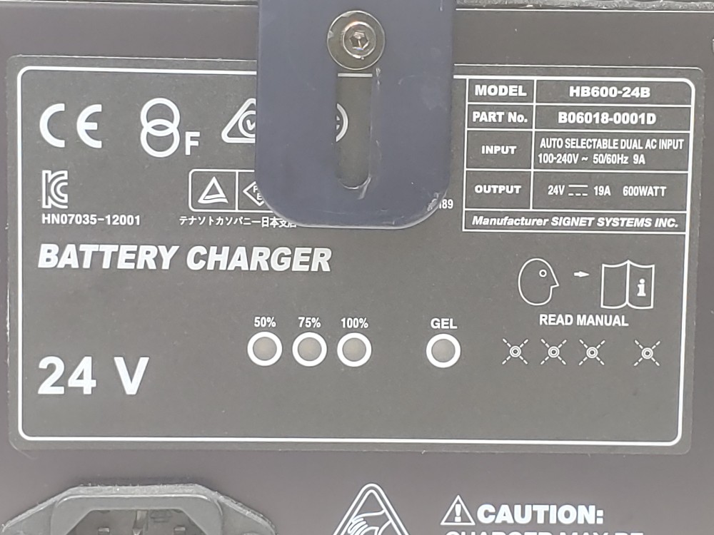 Signet 24V Scissor Lift Battery Charger HB600-24B