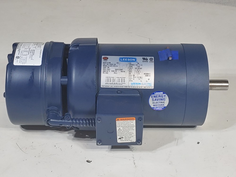 Leeson 120331.00 1.5HP 17240 RPM Brake Motor C145T17FC11L